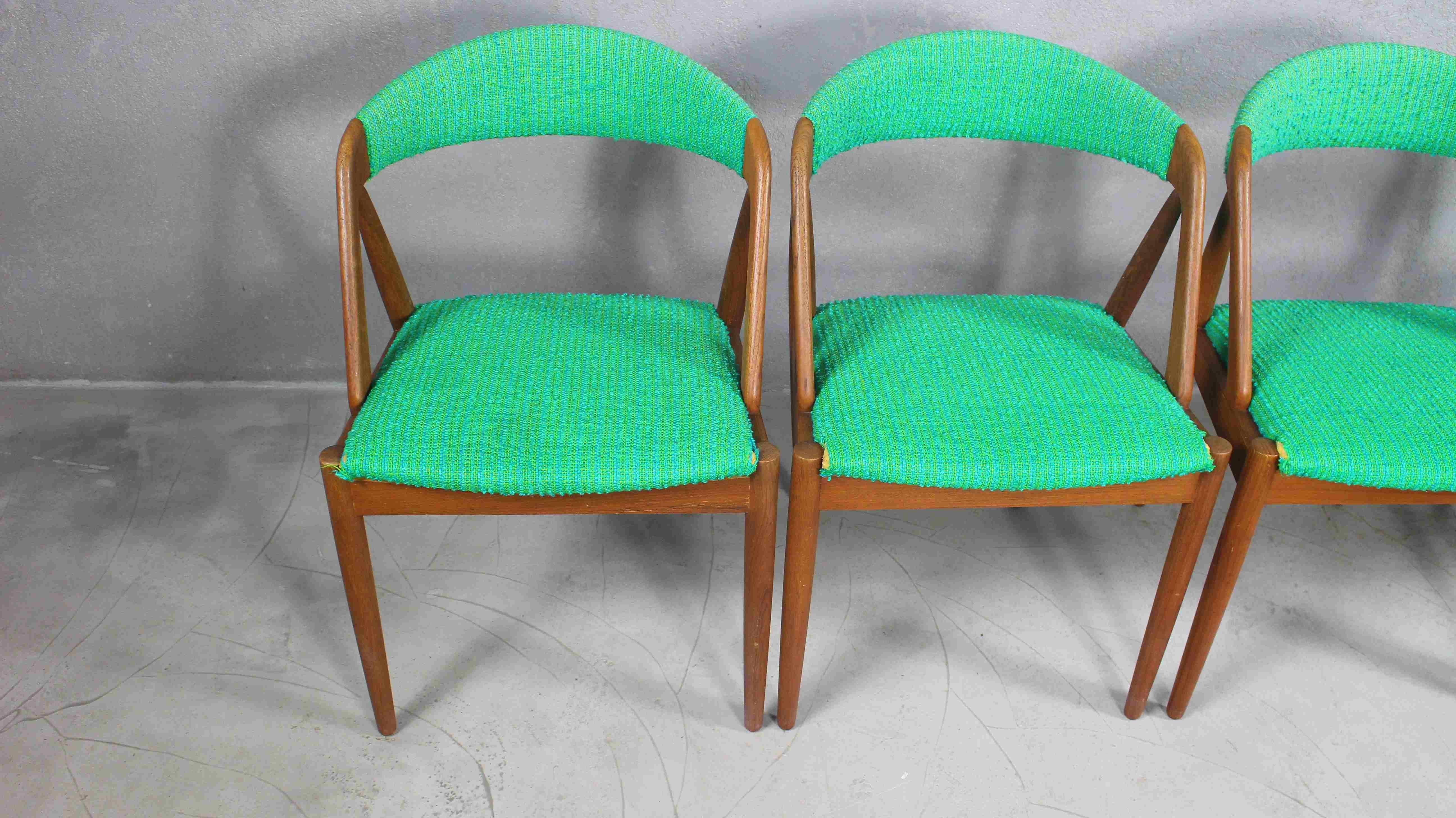 Danish 1960s Kai Kristiansen Teak Dining Chairs for Shou Andersen Set of 4 For Sale