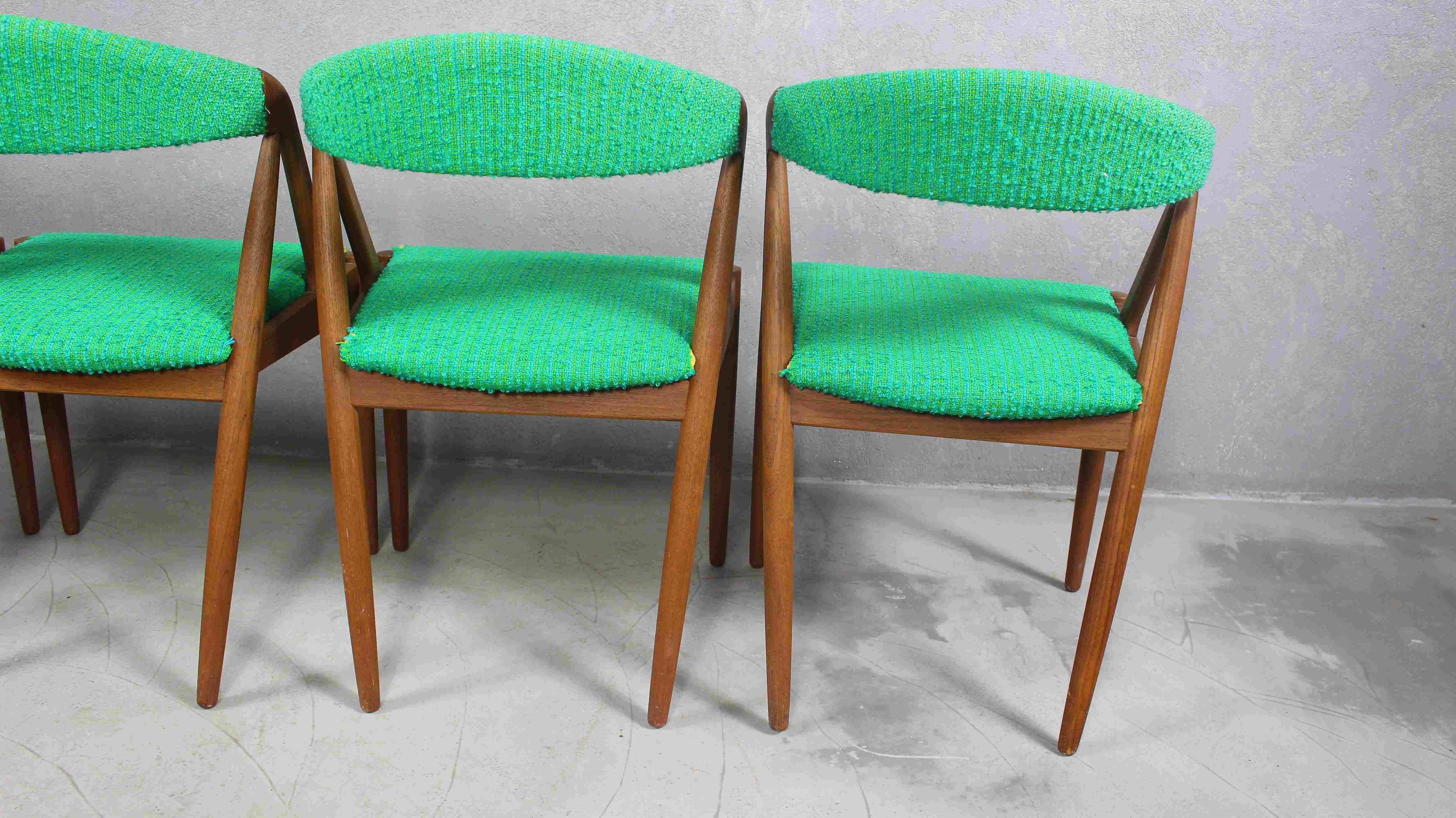 1960s Kai Kristiansen Teak Dining Chairs for Shou Andersen Set of 4 For Sale 3