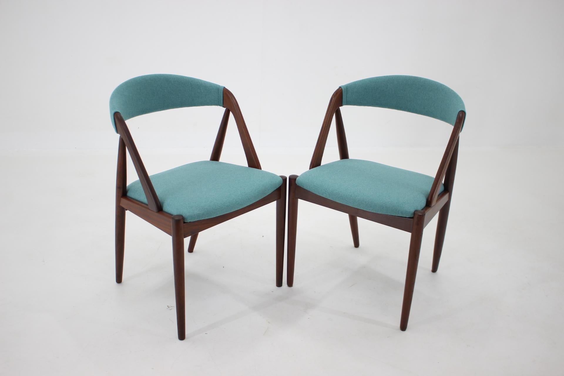 Danish 1960s Kai Kristiansen Teak Dining Chairs Model 31 for Shou Andersen, Denmark, Se