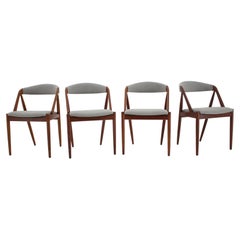 1960s Kai Kristiansen Teak Dining Chairs Model 31 for Shou Andersen, Denmark, Se