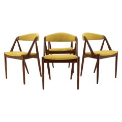 1960s Kai Kristiansen Teak Dining Chairs, Set of 4