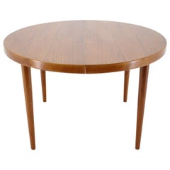 1960s Kai Kristiansen Teak Round Extendable Table, Denmark