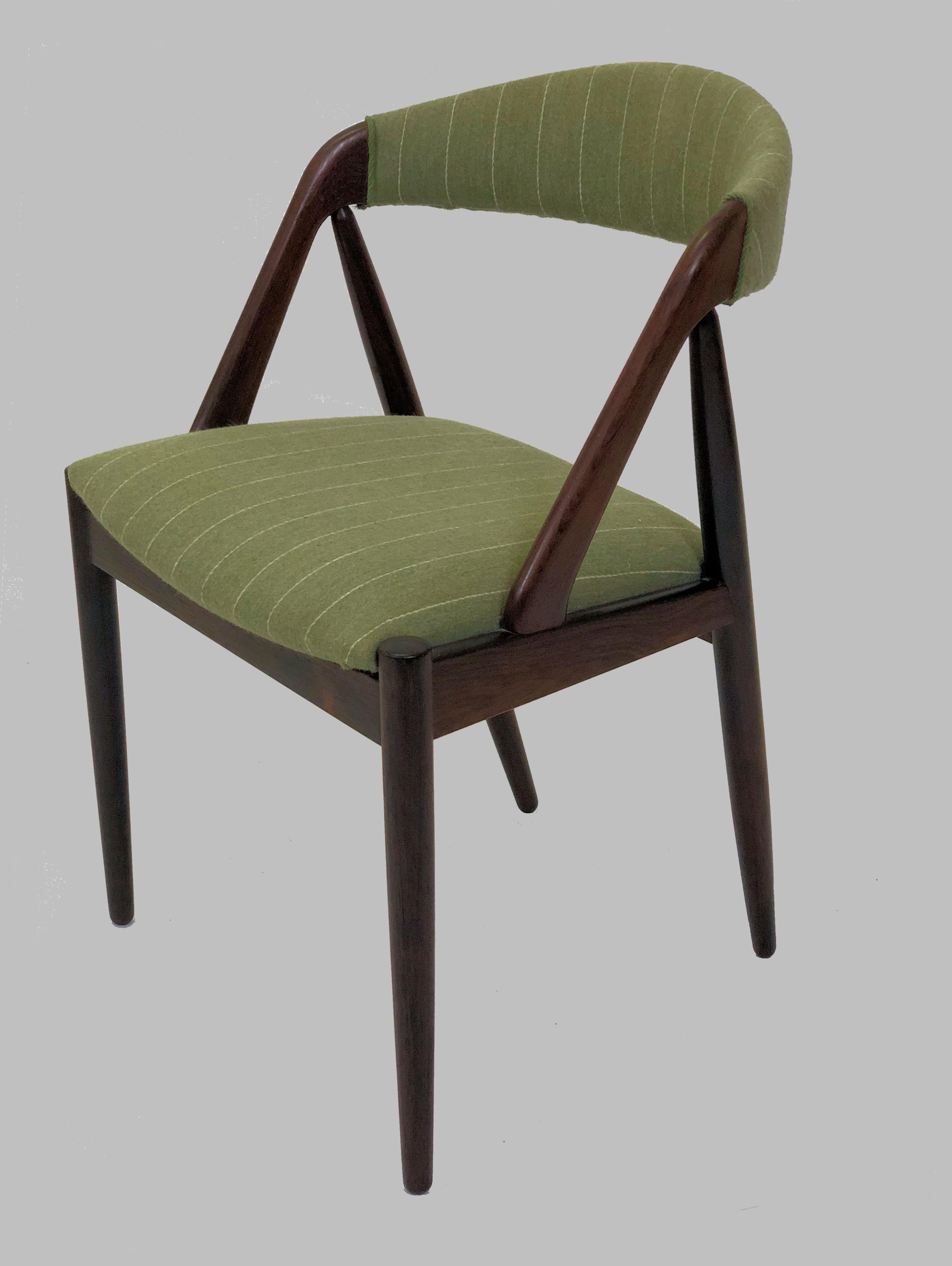Scandinavian Modern 1960s Kai Kristiansen Twelve Rosewood Dining Chairs with Upholstery of Choice