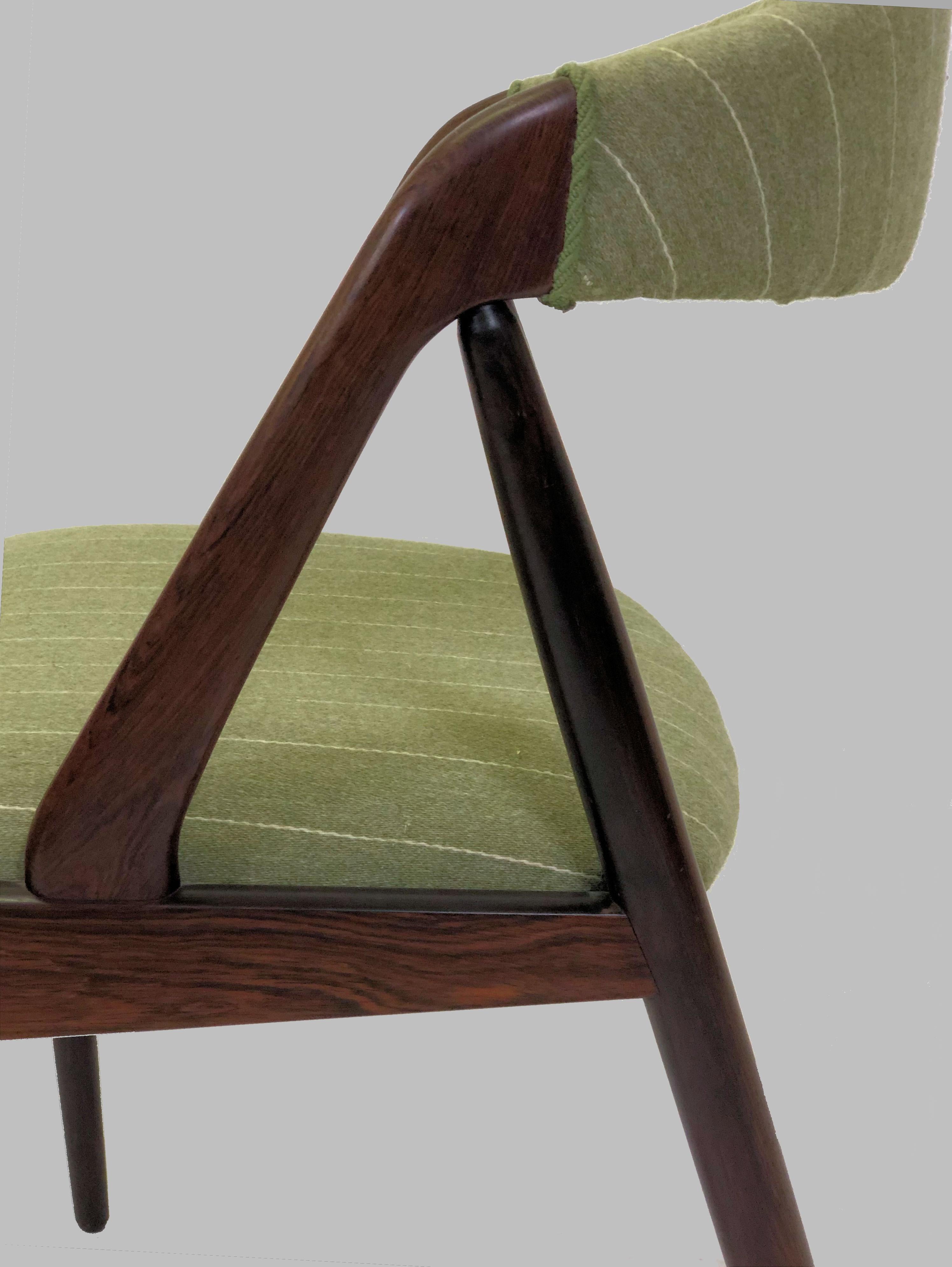 Danish 1960s Kai Kristiansen Twelve Rosewood Dining Chairs with Upholstery of Choice