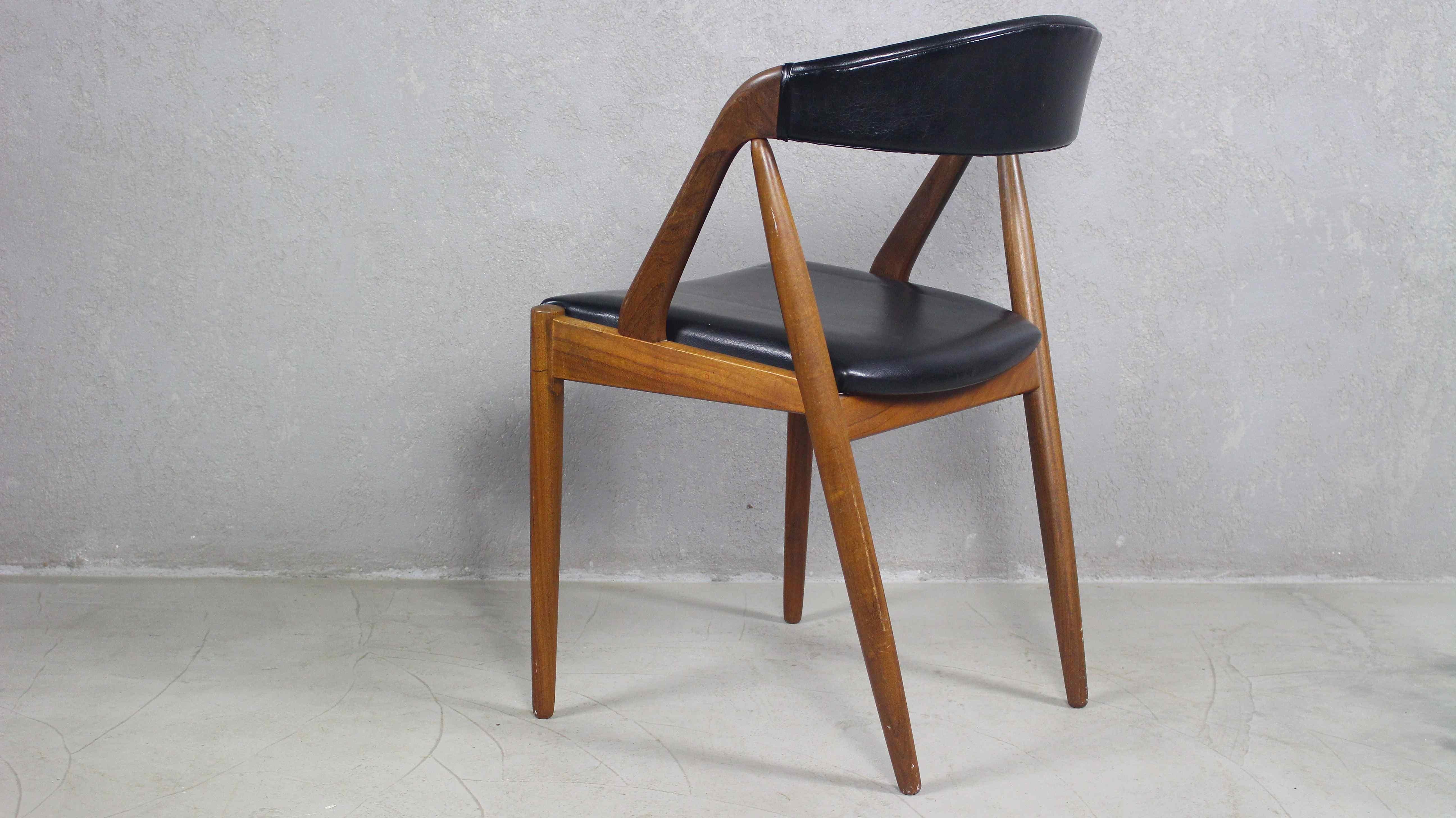 1960s Kai Kristiansen Vintage Teak Chair, Model 31 In Good Condition In ŚWINOUJŚCIE, 32