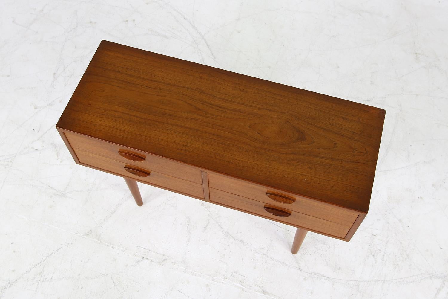 Scandinavian Modern 1960s Kai Kristiansen Vintage Teak Chest of Drawers, Danish Modern, Sideboard For Sale