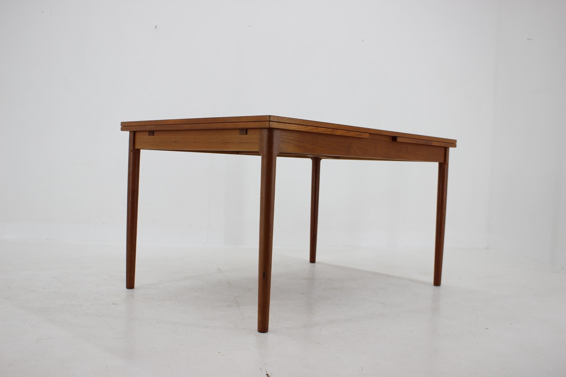 Mid-Century Modern 1960s Kai Winding Teak Extendable Dining Table, Denmark