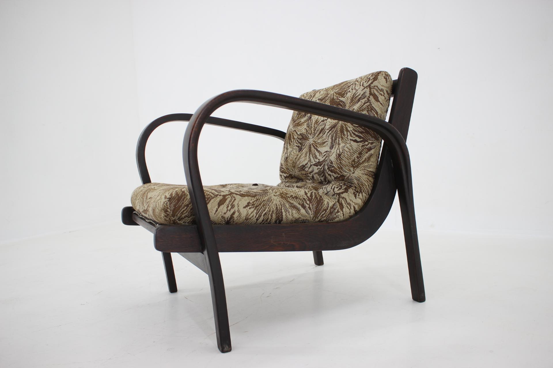 Mid-Century Modern Fauteuil en bois courbé Karel Koželka & Antonín Kropáček, années 1960 en vente