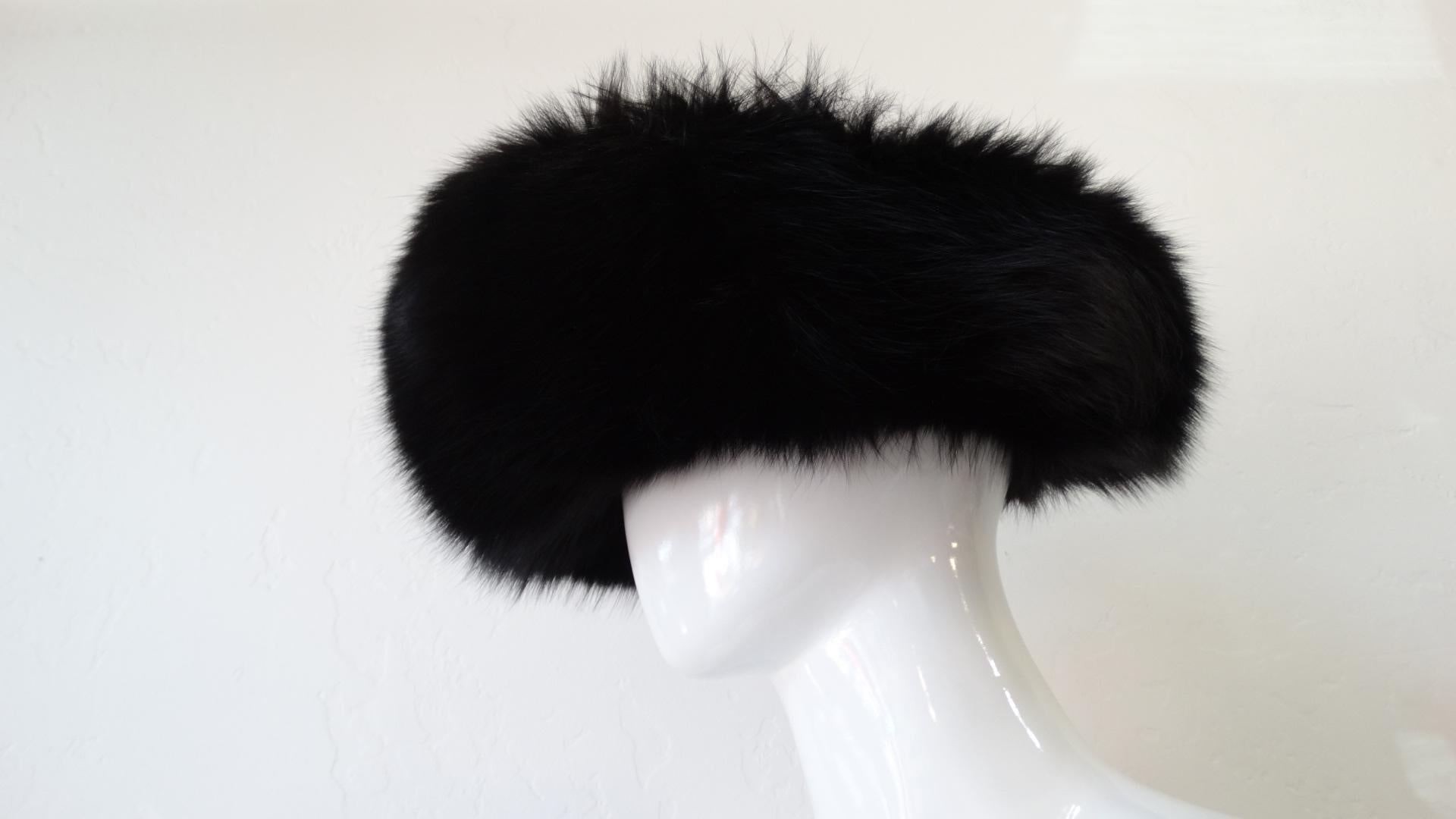 1960s Kates Canada Mink Fur Trim Derby Hat In Good Condition In Scottsdale, AZ