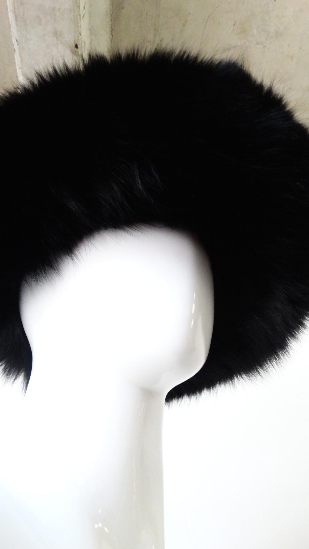 1960s Kates Canada Mink Fur Trim Derby Hat 2