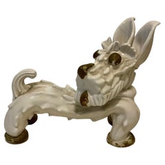 1960s Kent Art Ware Ceramic Dog Sculpture, Vintage Signed Figurine 1960s Kent Art Ware Ceramic Dog Sculpture, Vintage Signed Figurine