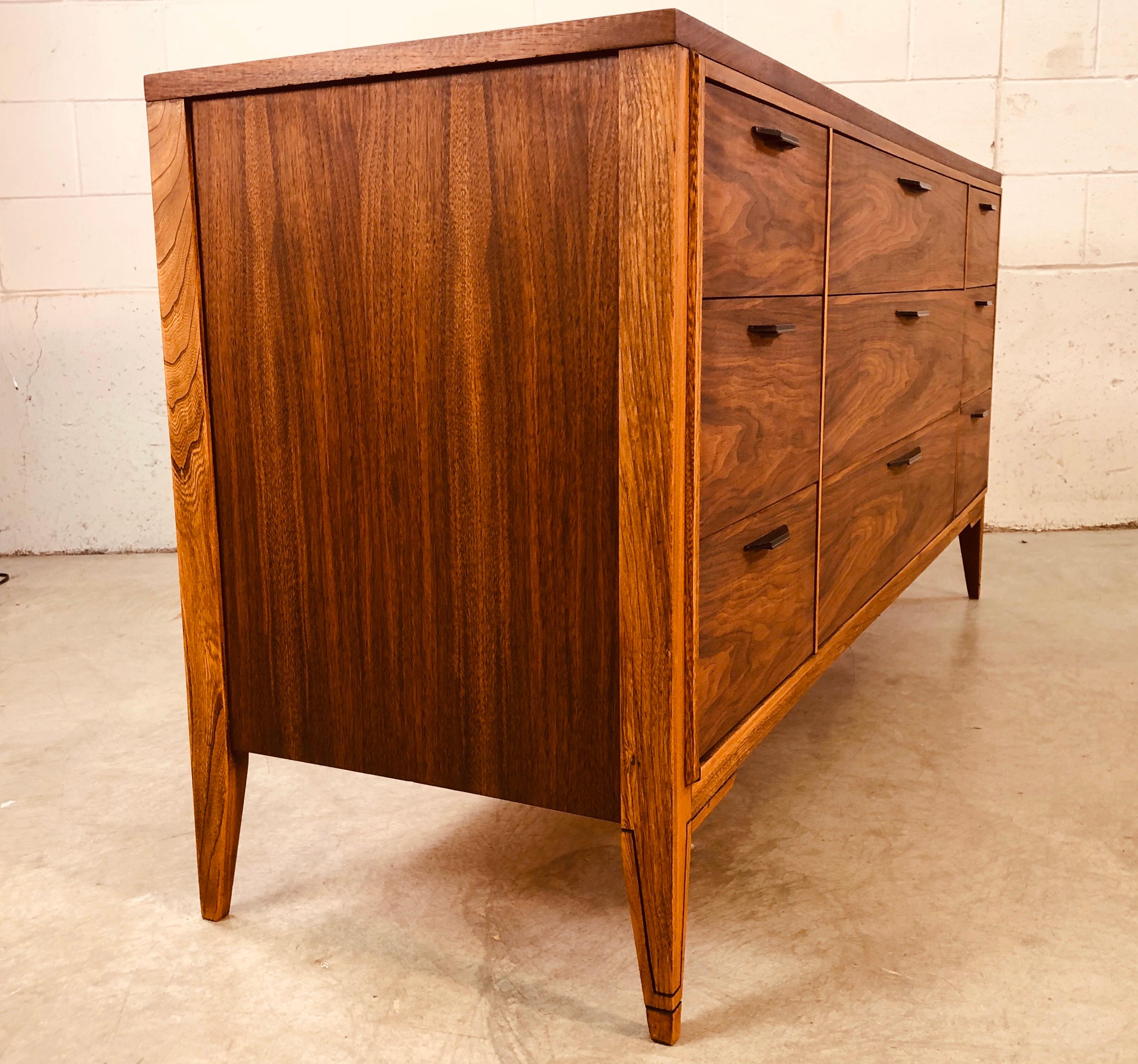 1960s Kent Coffey Tempo Walnut Low Dresser For Sale 3
