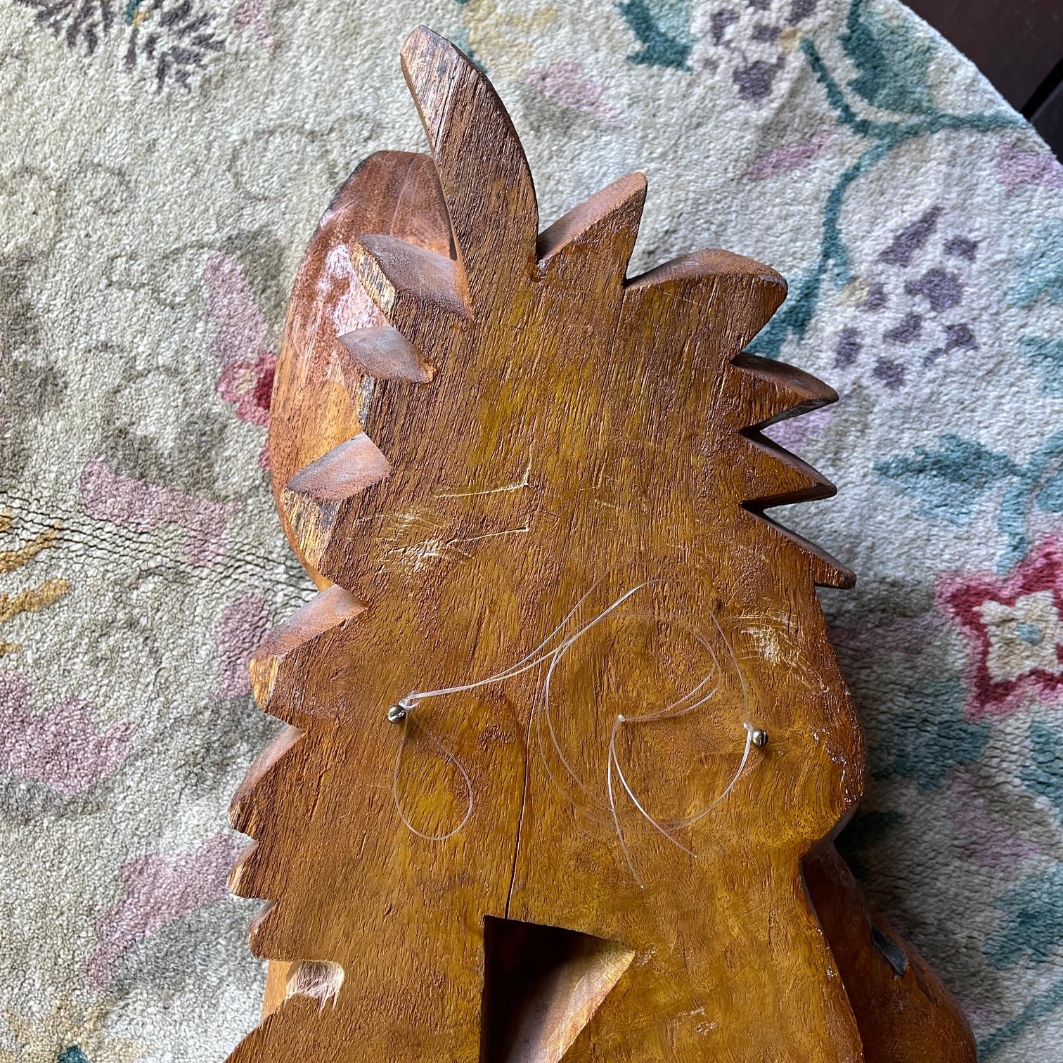 1960 Kenia Cebra Escultura de madera Colgante de pared Relieve Caprichoso Caballo esponjoso en venta 7