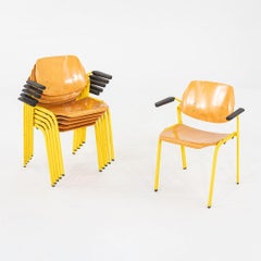 1960s Kho Liang Ie for CAR Katwijk Dining Stacking Chair in Beech with Frames