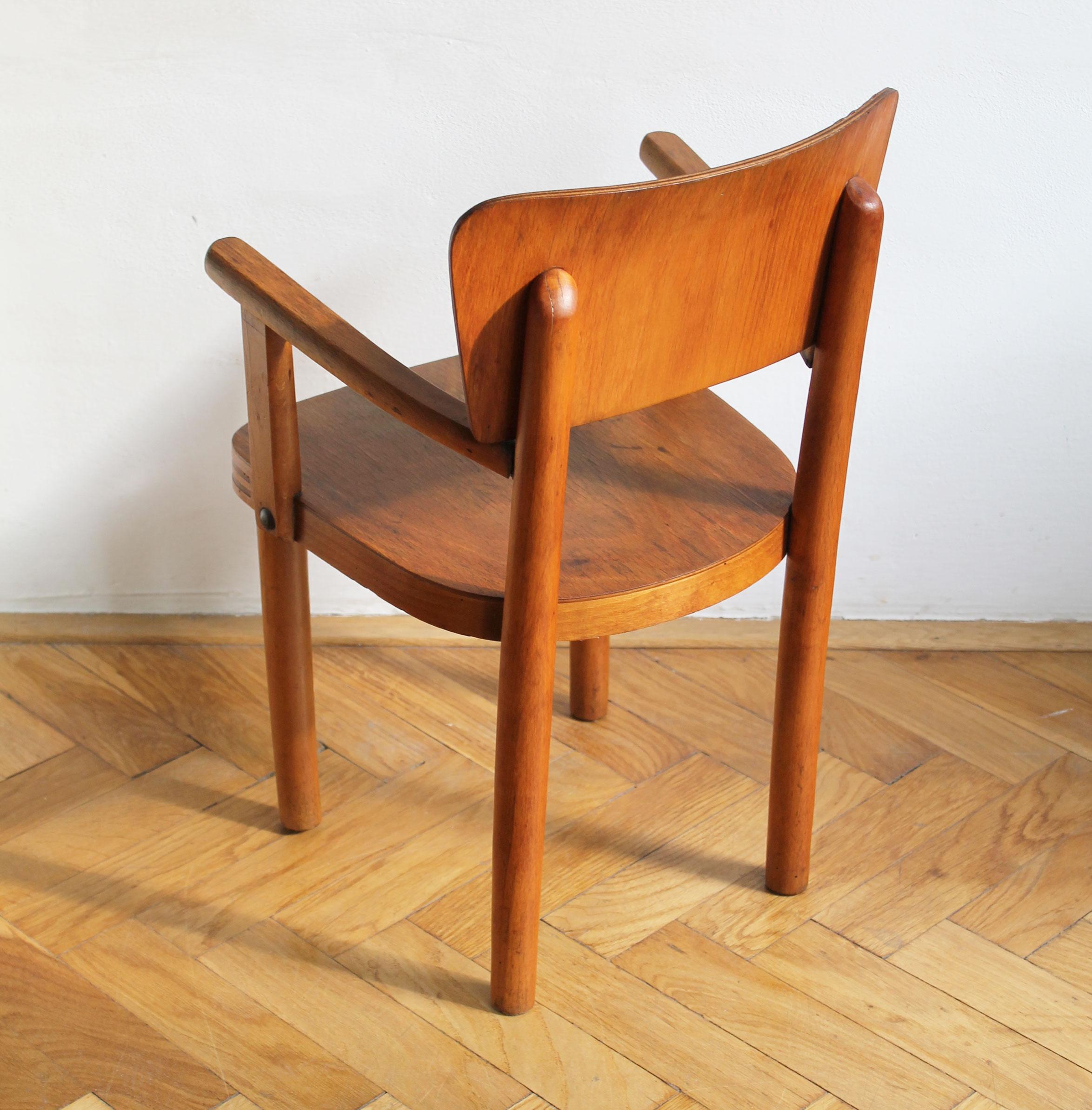 Lacquered 1960's Kids Chair by TON For Sale