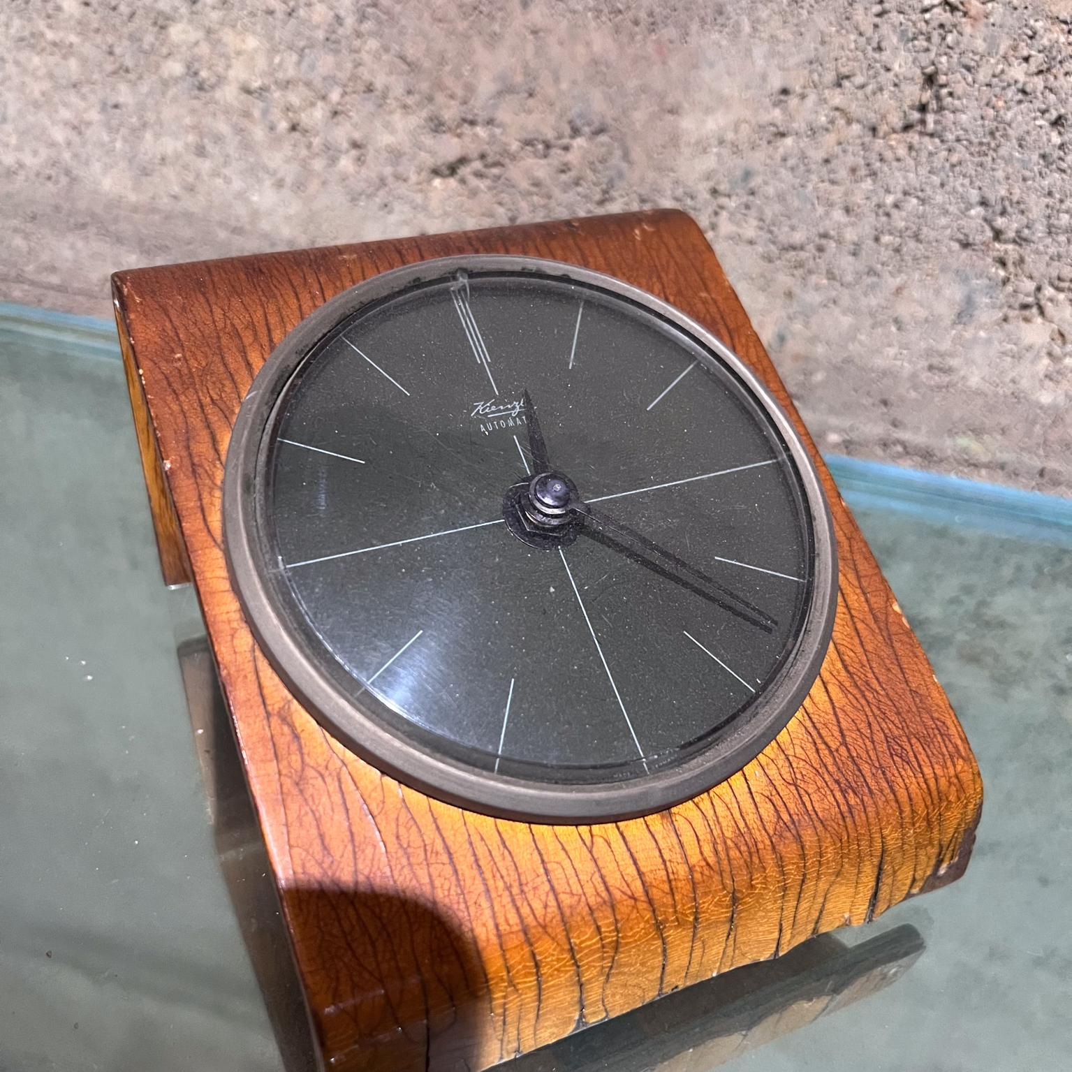 Mid-20th Century 1960s Kienzle Bentwood Desk Clock Germany restored For Sale
