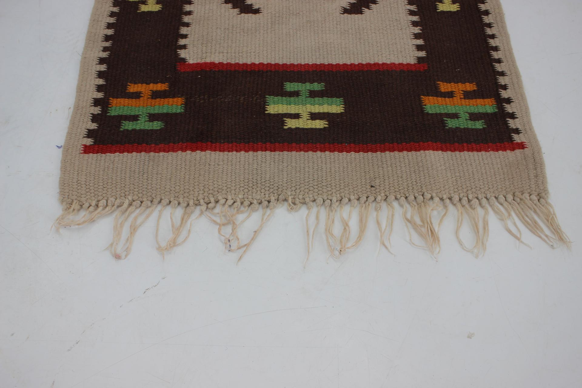 1960s Kilim Wool Rug, Czechoslovakia For Sale 1