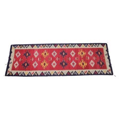 Alfombra de lana Kilim de los años 60, Checoslovaquia