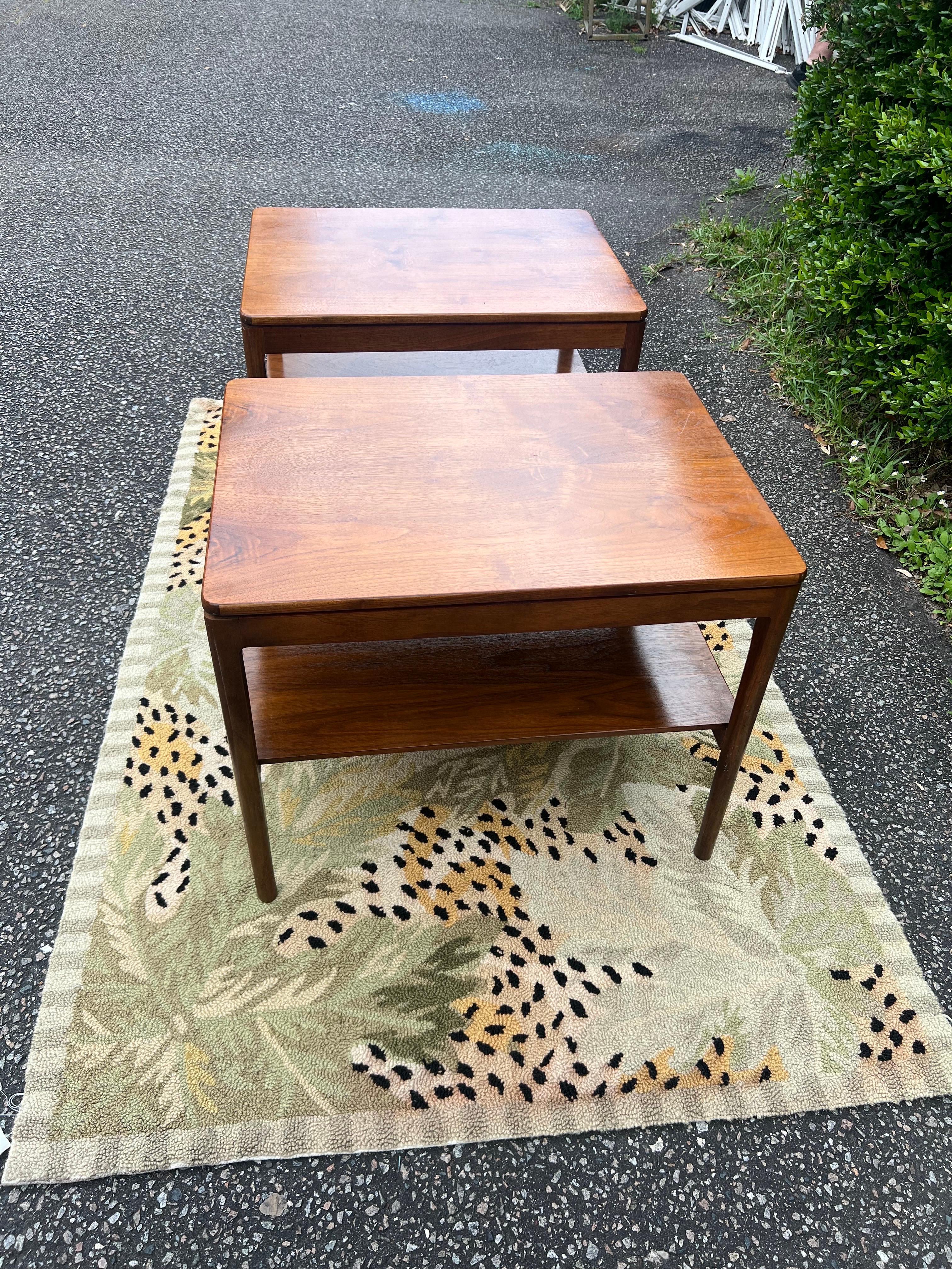 Mid-Century Modern 1960s Kipp Stewart for Drexel Declaration Side Tables - a Pair For Sale