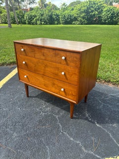 1960s Kipp Stewart for Drexel Declaration Walnut Chest of Drawers with Vanity