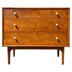 1960s Kipp Stewart for Drexel Declaration Walnut Chest of Drawers with Vanity