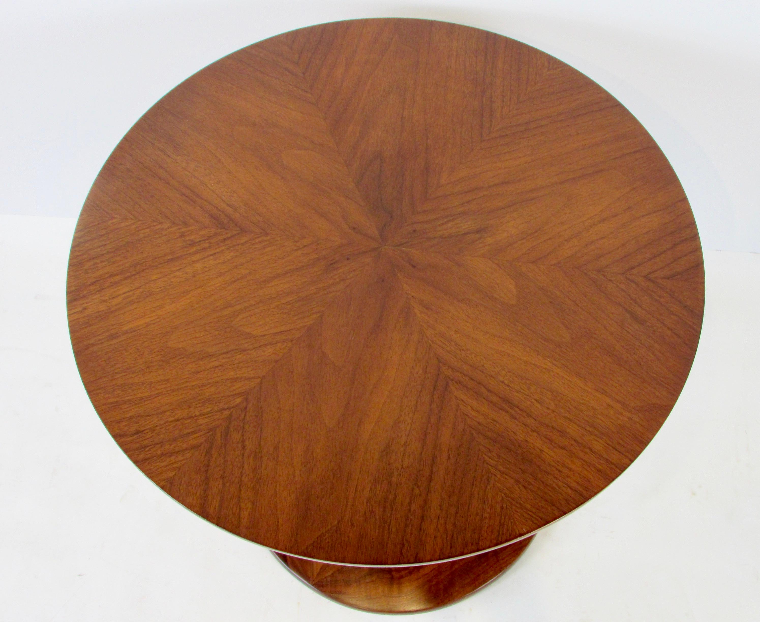 1960s Kipp Stewart for Drexel Mid-Century Modern Declaration Walnut End Table In Good Condition In Ferndale, MI