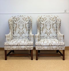 1960s Kittinger Rare Cw12 Colonial Williamsburg Wingback Chairs – a Pair