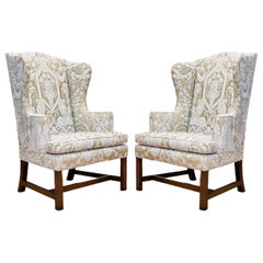 1960s Kittinger Cw12 Colonial Williamsburg Neoclassical Wingback Chairs – a Pair