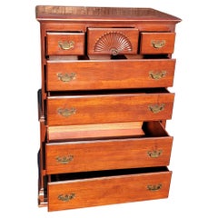 1960s Kling Factories Solid Genuine Cherry Chippendale Chest of Drawers