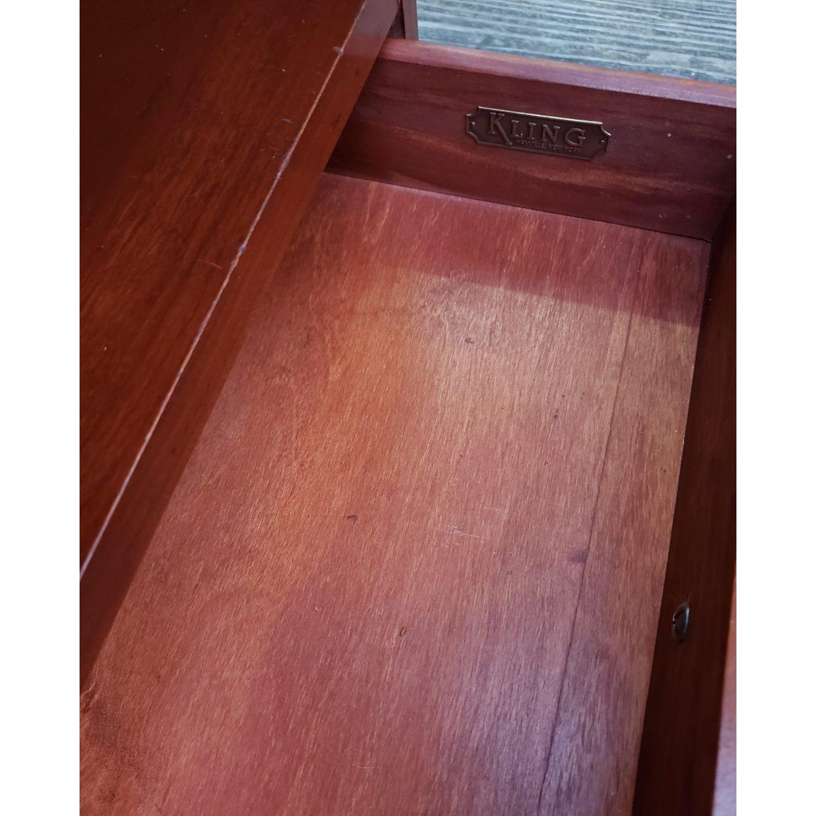 North American 1960s Kling Furniture Solid Cherry Nightstand