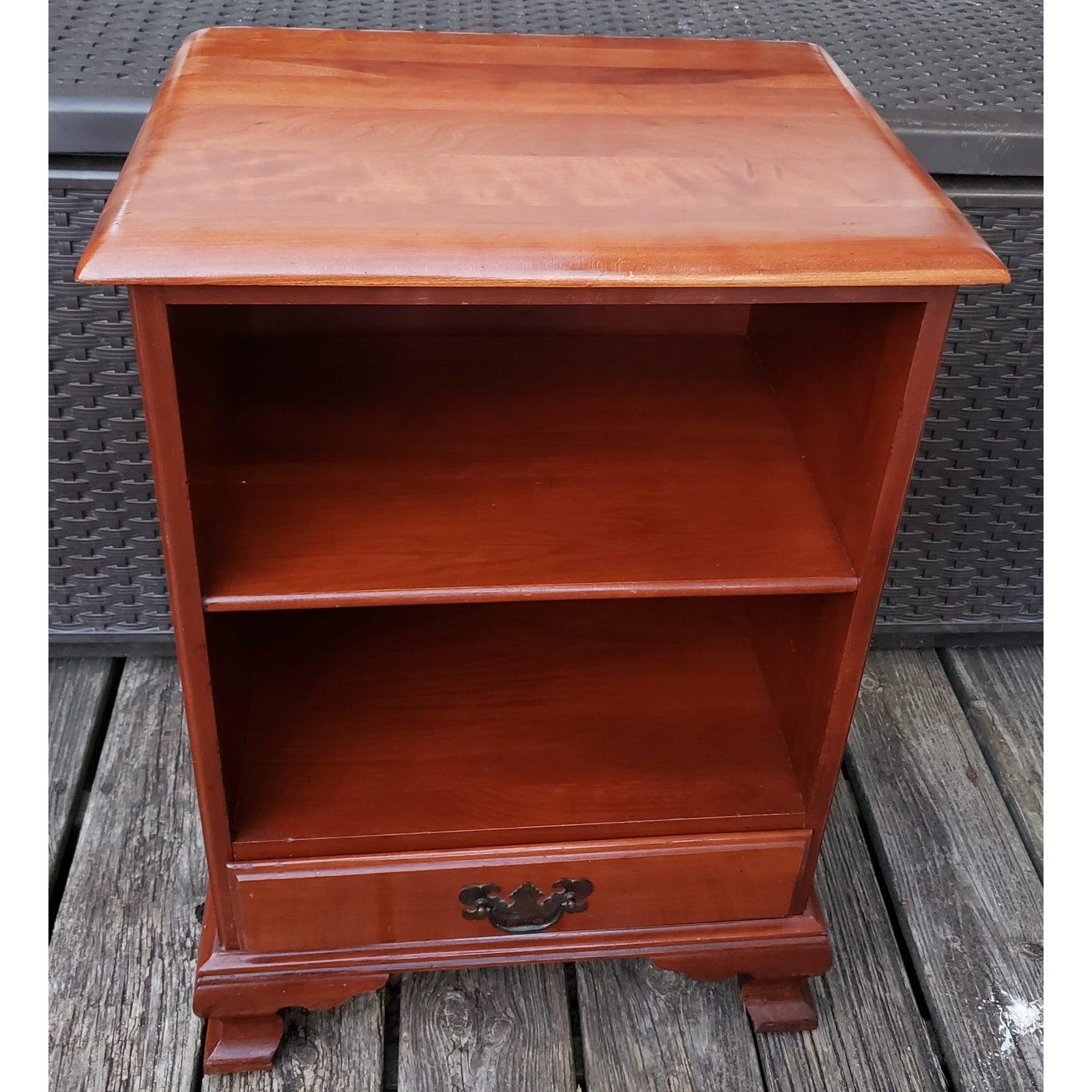 1960s Kling Furniture Solid Cherry Nightstand In Good Condition In Germantown, MD