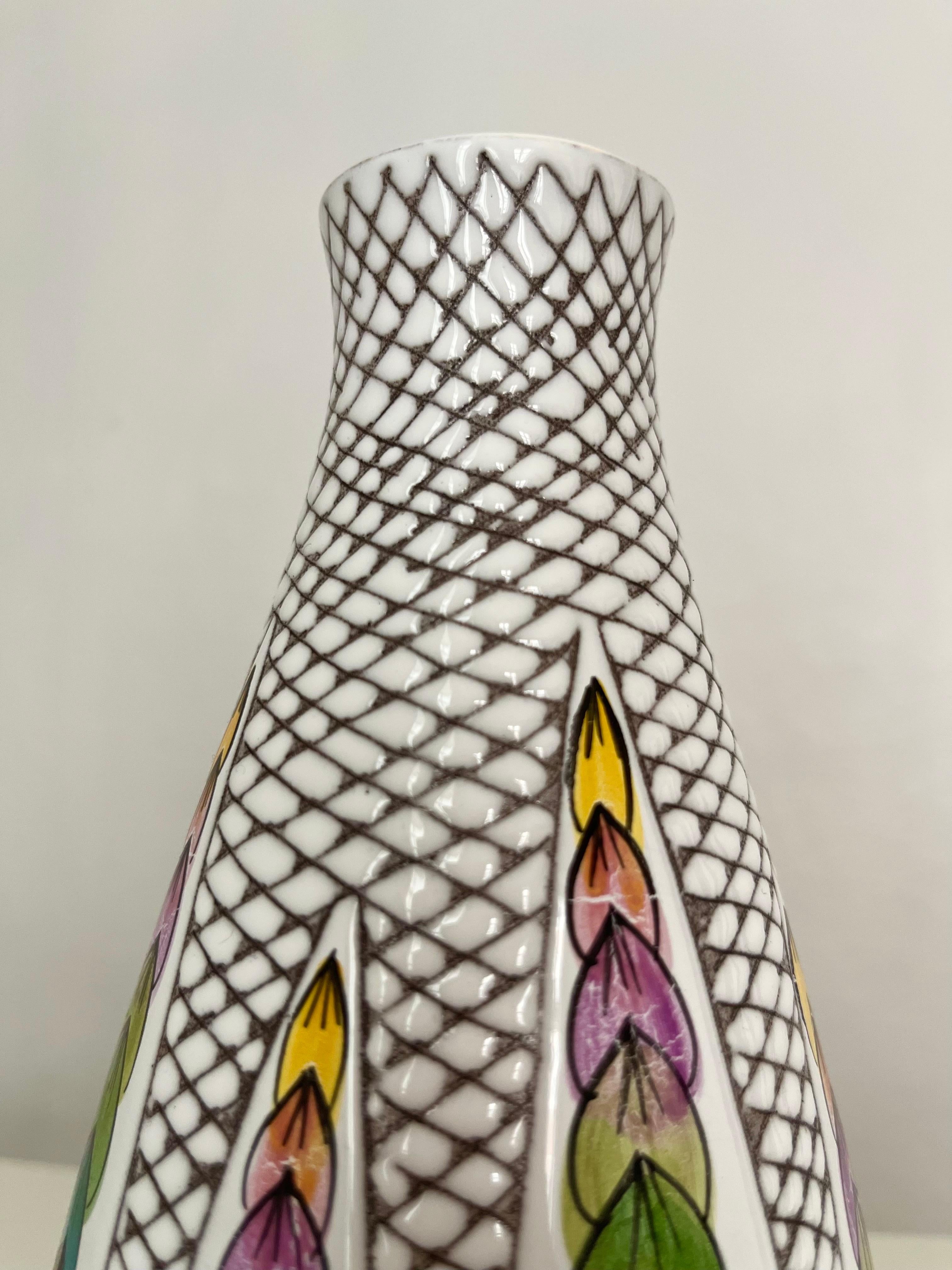 Glazed 1960s Kloster Keramik Ystad Swedish Handcrafted Ceramic Vase For Sale