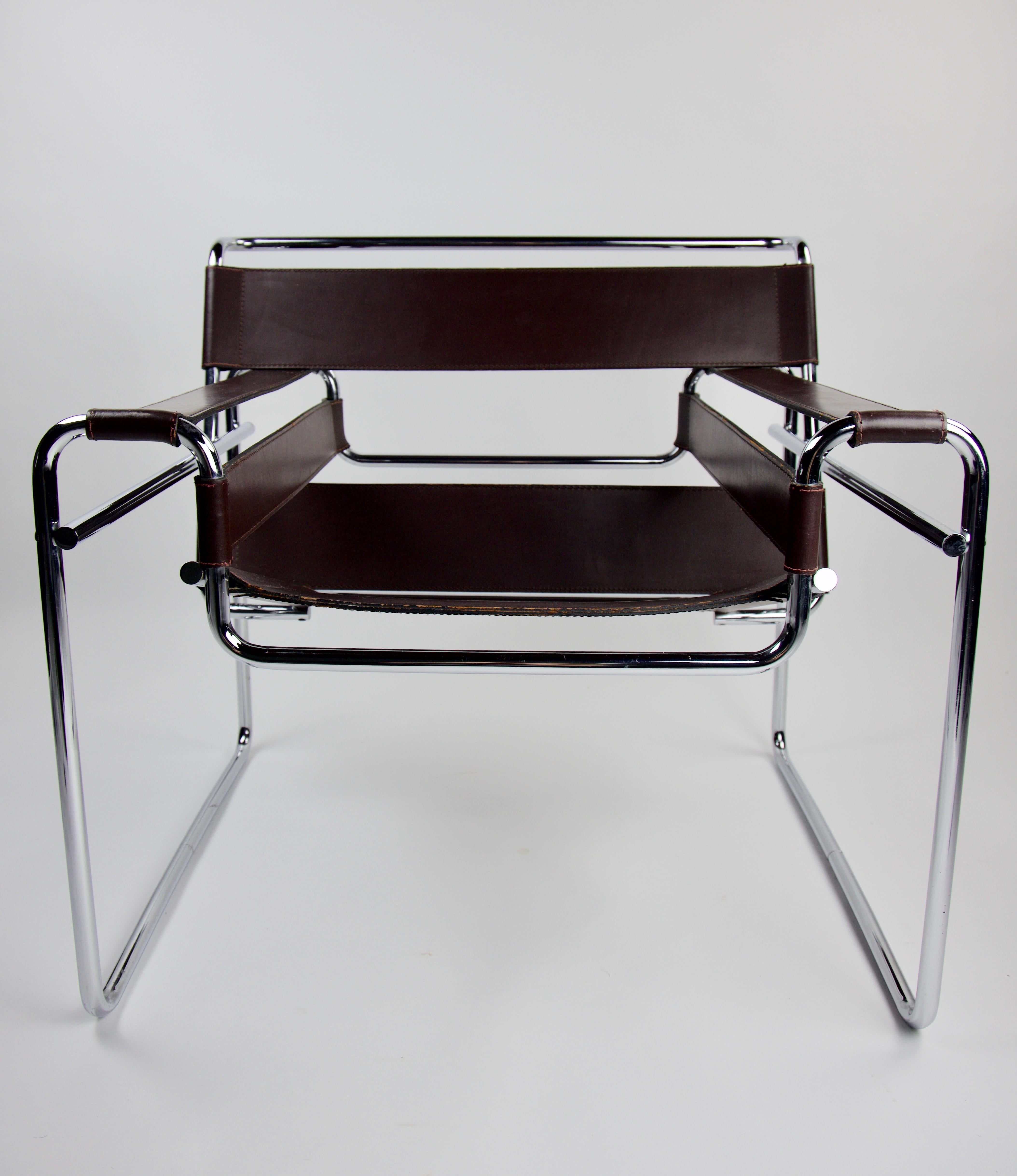  Knoll International Wassily Chair by Marcel Breuer, 1960's

The first ever chair with a bent steel frame was designed in 1926 by Marcel Breuer and manufactured by Thonet who was famous for the bentwood chairs. Breuer was head of cabinet making at