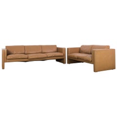 1960s Knoll Leather Sofas, a Pair