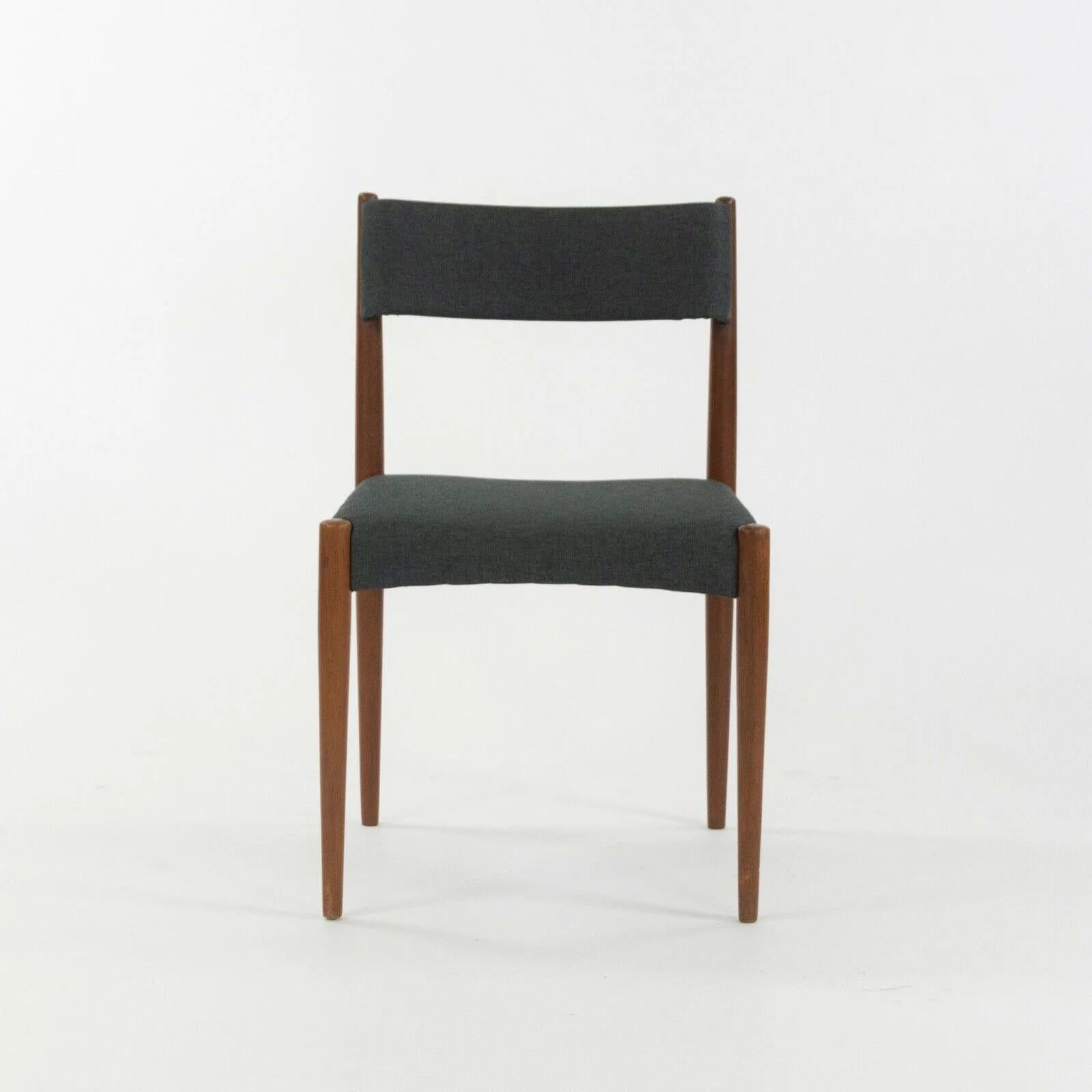 Listed for sale is a beautiful set of 5 Knud Faerch for Bovenkamp dining chairs, made in The Netherlands during the 1960's. These have been professionally reupholstered by masterful upholsterers at Forthright NYC. The chairs were reupholstered in