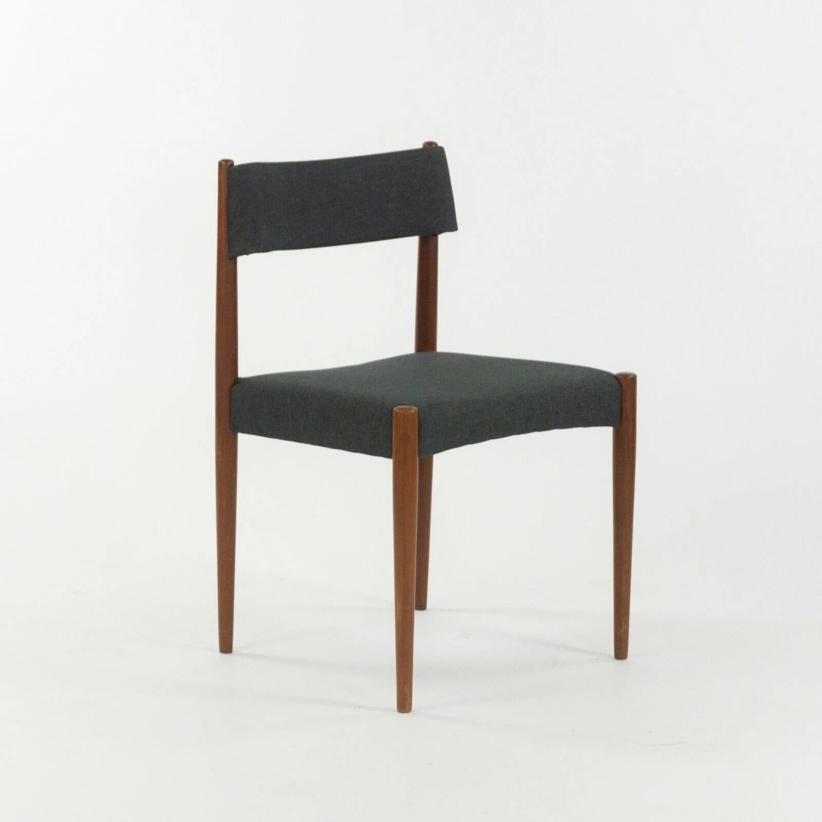 Modern 1960s Knud Faerch Bovenkamp Dining Chairs Netherlands New Upholstery Set of 5 For Sale