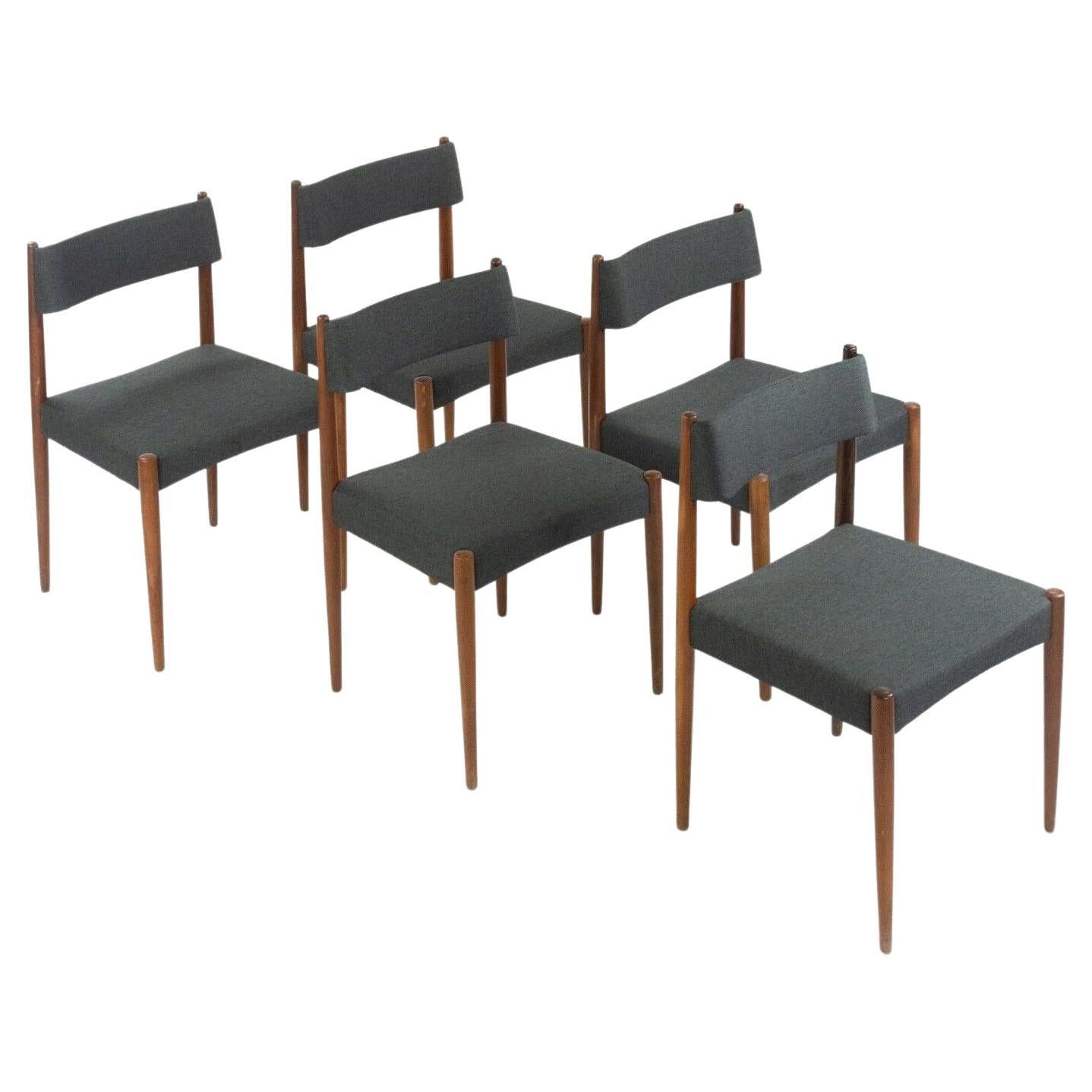 1960s Knud Faerch Bovenkamp Dining Chairs Netherlands New Upholstery Set of 5 For Sale