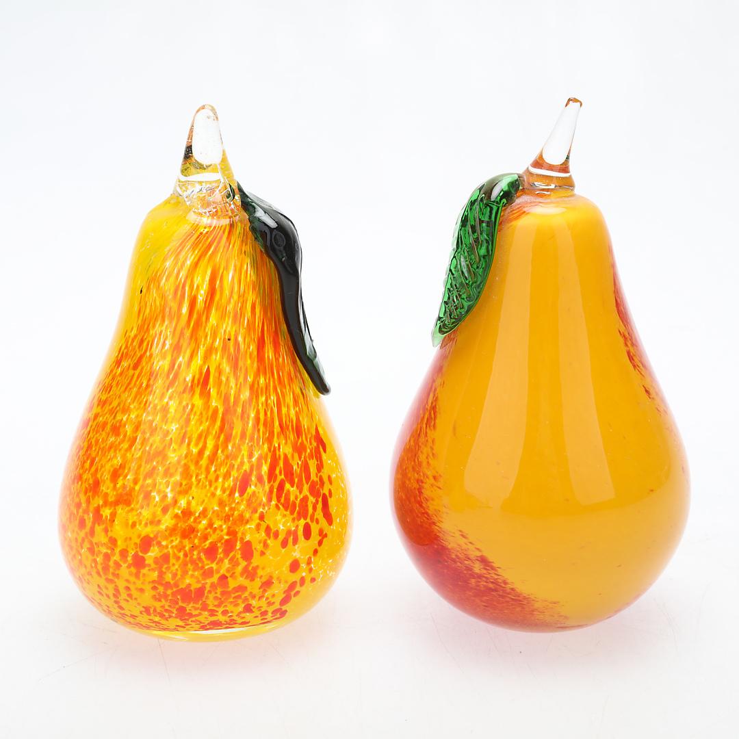 Art Glass 1980s Kosta Boda and Scan Cristal Set of Fruits