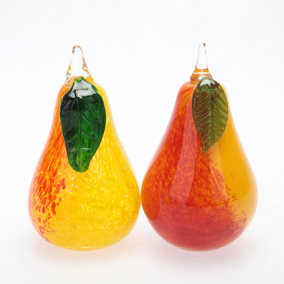 Mid-20th Century 1980s Kosta Boda and Scan Cristal Set of Fruits