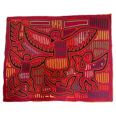 1960's Kuna Mola Guardian Angel Applique Tapestry