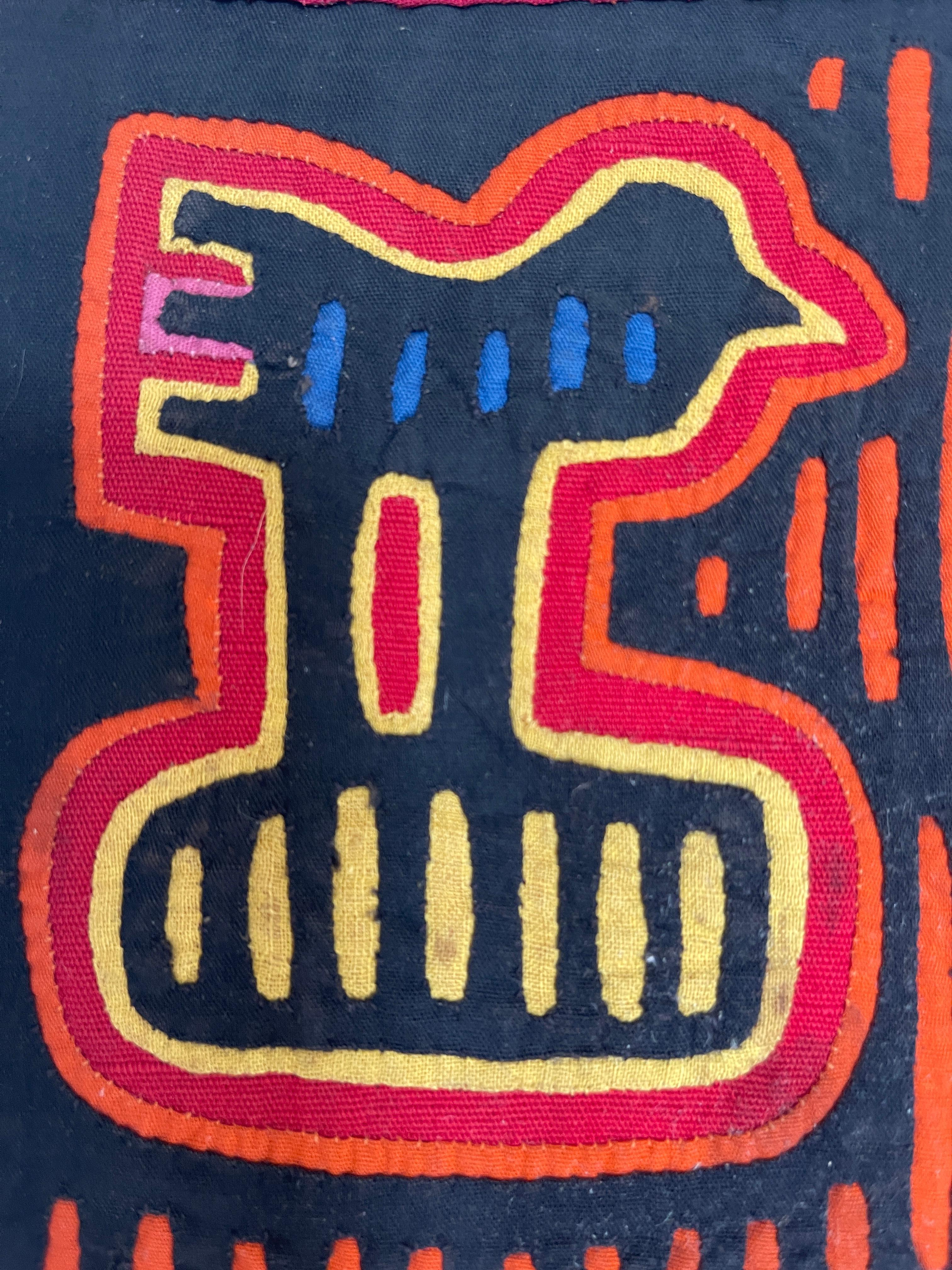 1960's Kuna Mola Toucan Vögel in den Tropen Applique Wandteppich (20. Jahrhundert) im Angebot