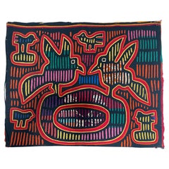 1960's Kuna Mola Toucan Birds in Tropics Applique Tapestry