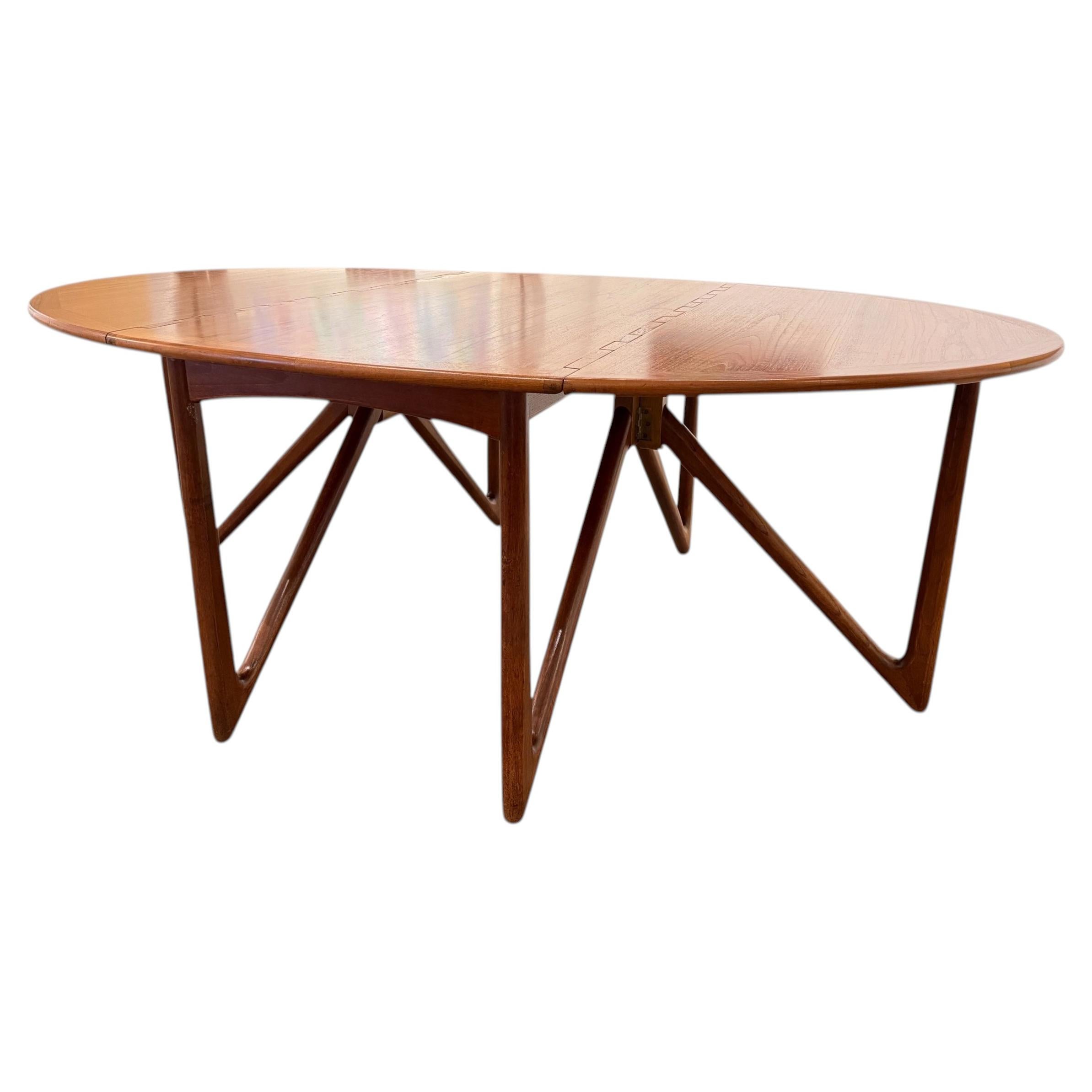 1960's Kurt Ostervig for Jason Mobler Gateleg Folding Dining Table