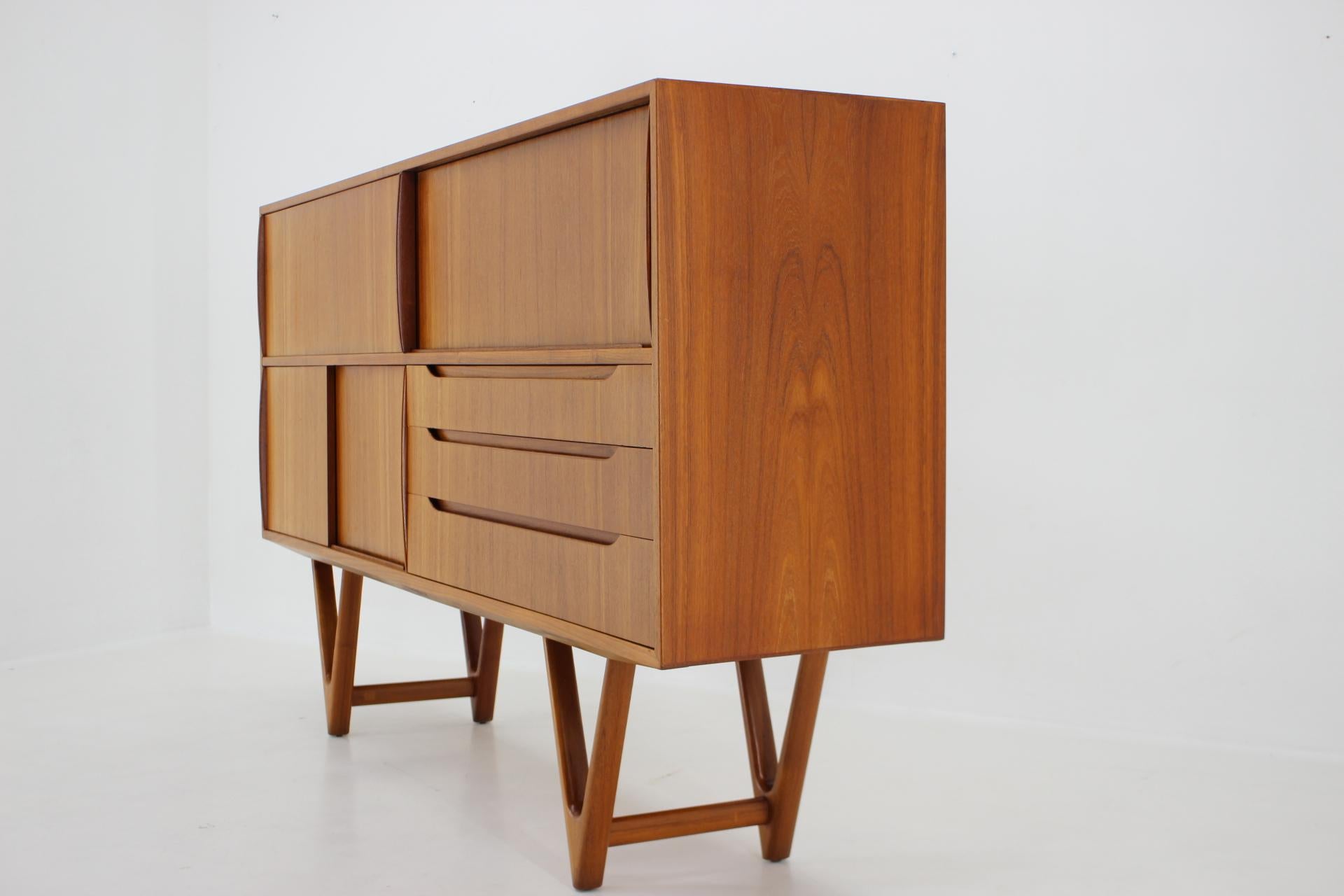 Danish 1960s Kurt Ostervig Teak Highboard, Denmark For Sale