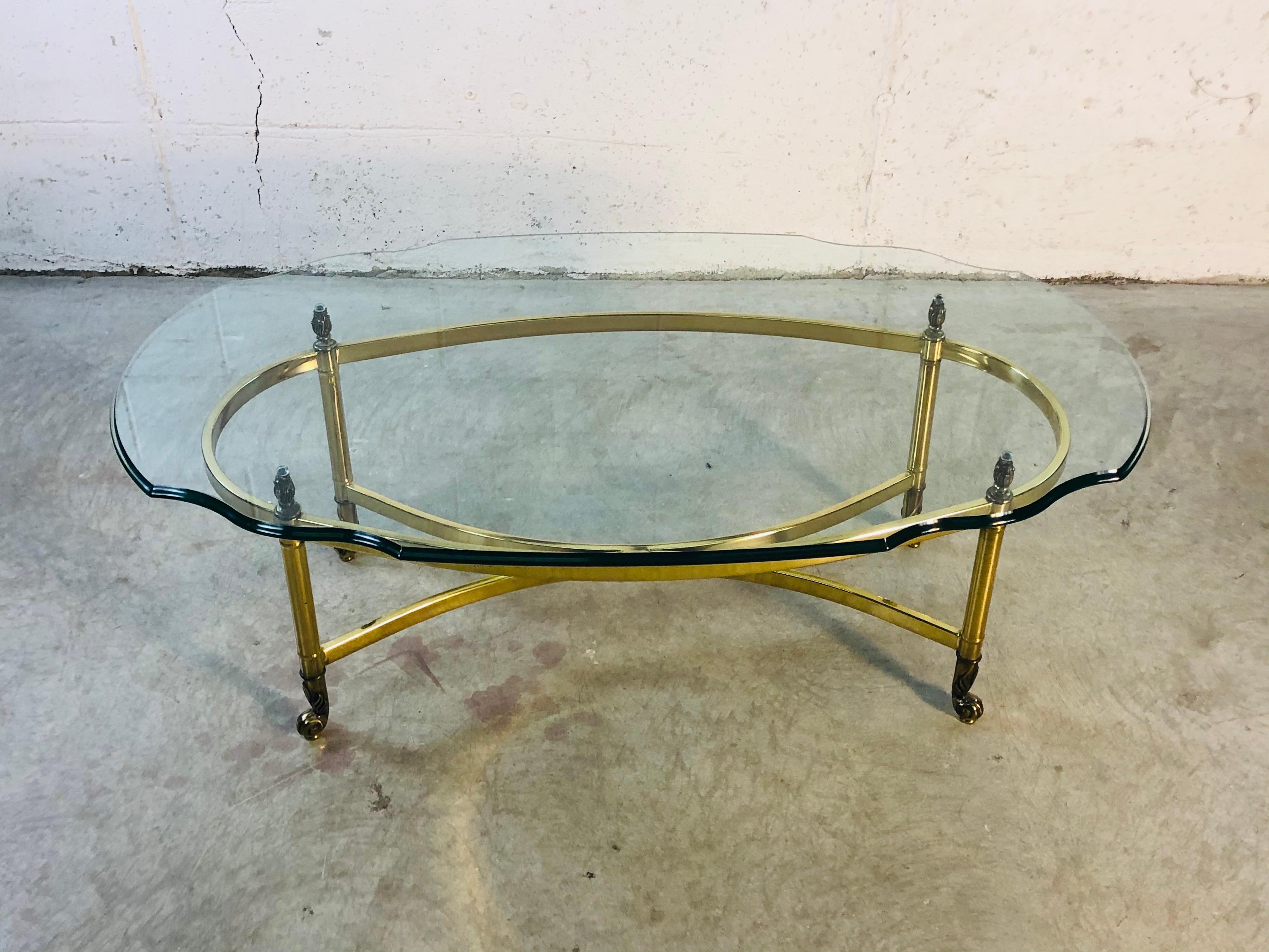 1960s La Barge Glass Top Coffee Table 3