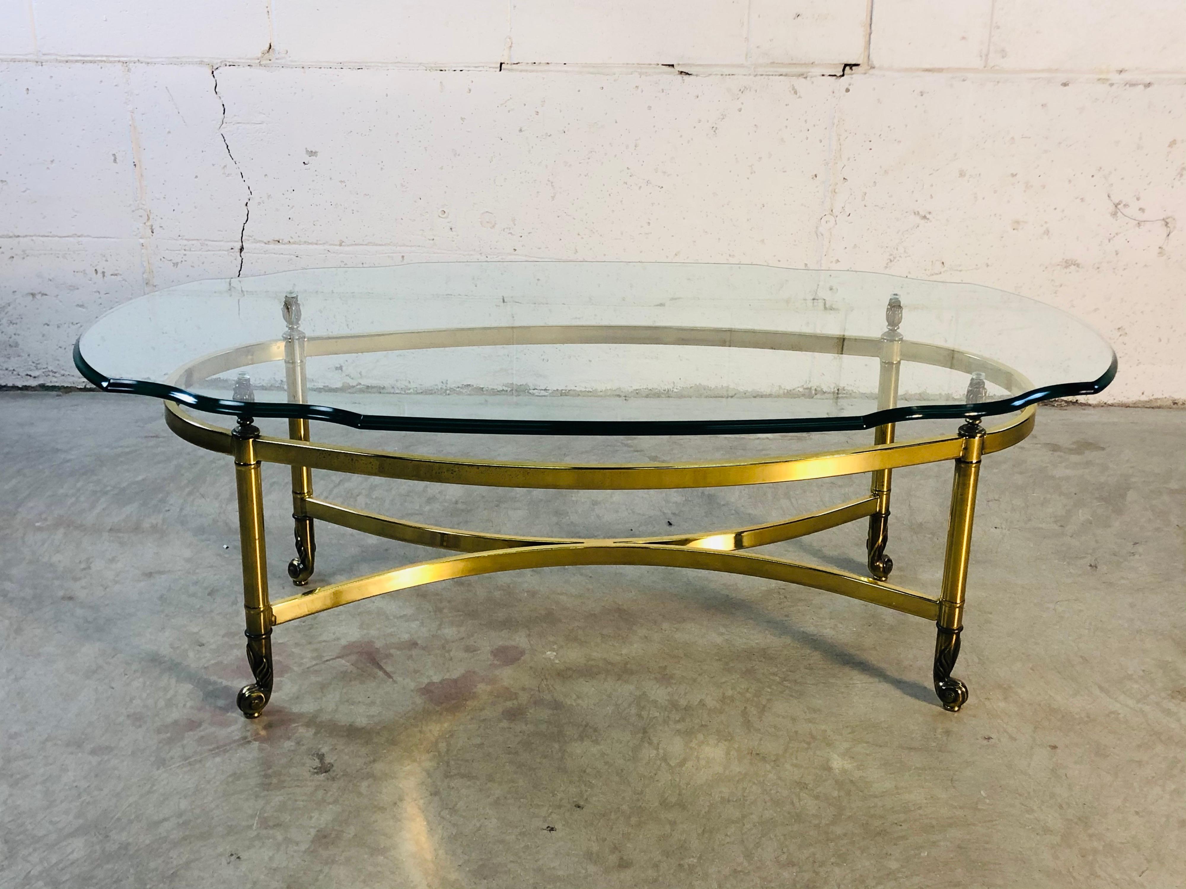 1960s La Barge Glass Top Coffee Table 4