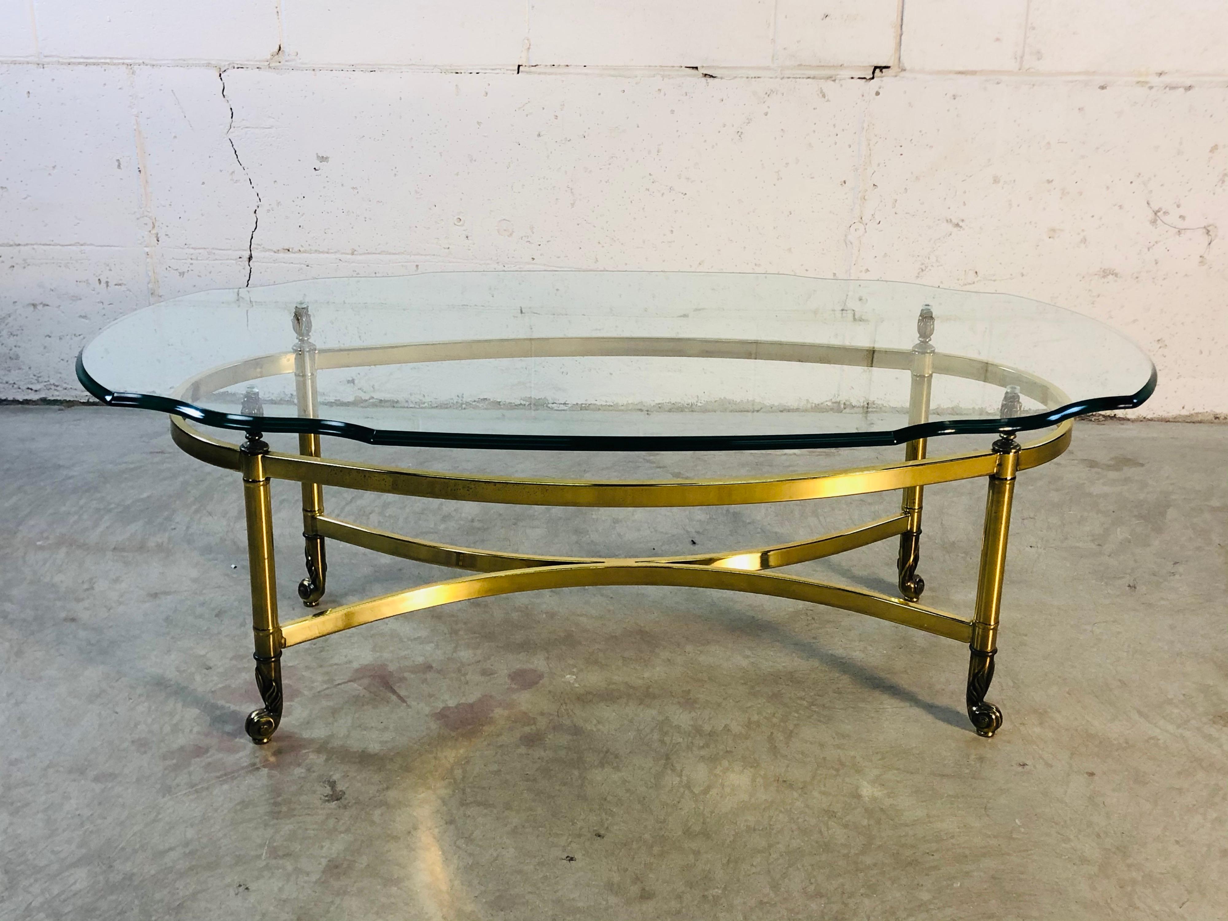 1960s La Barge Glass Top Coffee Table 3