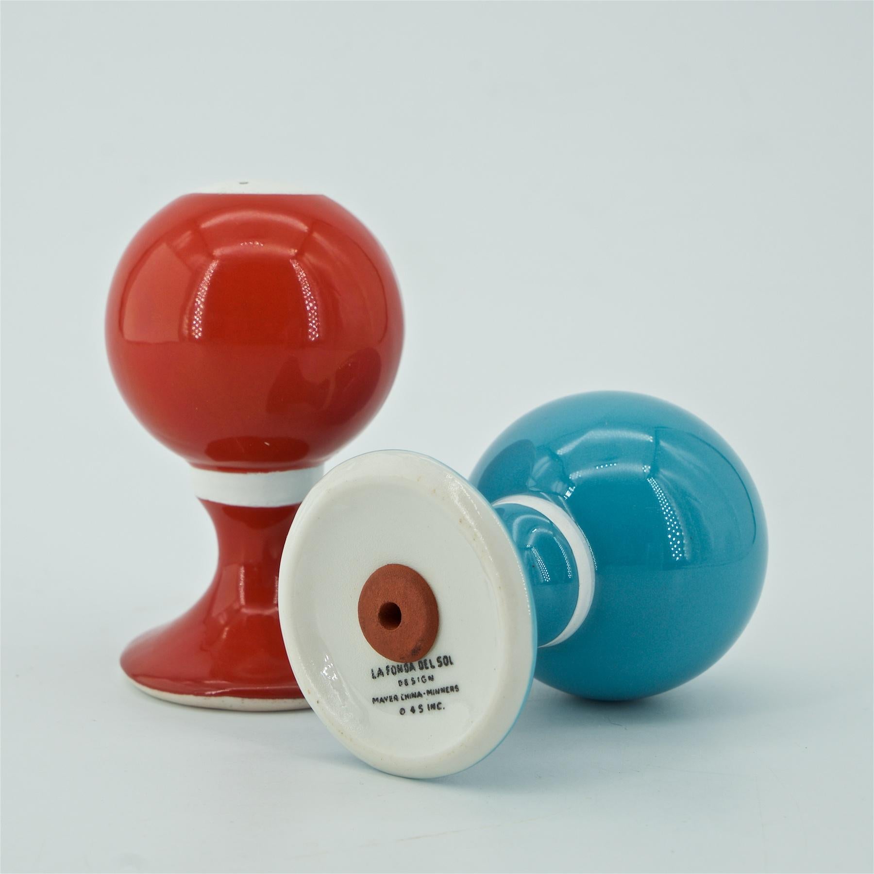 Mid-Century Modern 1960s La Fonda Del Sol Restaurant Salt Pepper Shakers Girard Midcentury