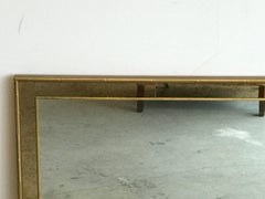 1960s Labarge Faux Bamboo Gilt Mirror with Mercury Glass Border