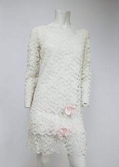 1960s Lace Drop Waist Dress